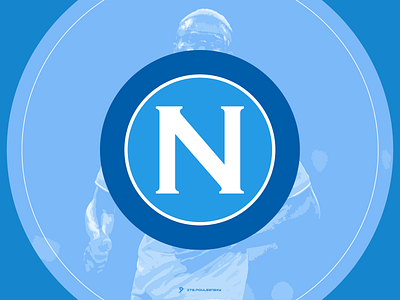 Napoli Logo Redesign design football graphic design logo logo design logo football logo soccer minimalist napoli napoli fc napoli logo napoli redesign redesign redesign logo soccer