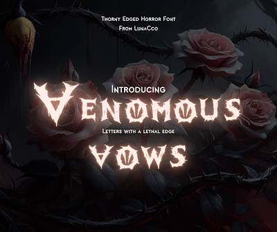 Venomous Vows Horror Fantasy Font book cover design design font design