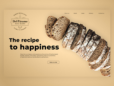 Bakery – main screen concept graphic design mai main screen ui web web design