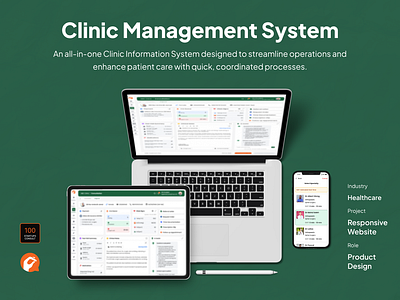 Clinic Management System clinic clinic management system information system mobile design ui web app web design