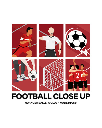 Nuangsa Ballers Club branding design footballdesign graphic design illustration posterdesign typography vector
