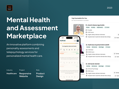 Telehealth and Assessment Marketplace assessment marketplace mobile design telehealth ui web app web design