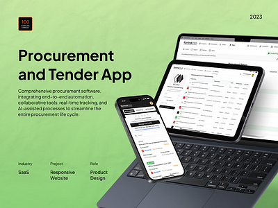 Procurement and Tender App application procurement procurement and tender app tender ui ui design web app web design