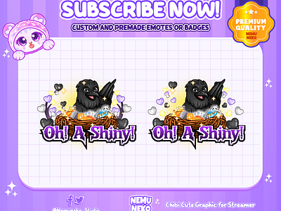 🐦‍⬛Custom Chibi Raven Alert🐦‍⬛ alert animation chibi emotes crow custom design cute emotes design digital illustration graphic design illustration raven twitch emotes