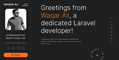 Waqarali.tech branding development laravel ui