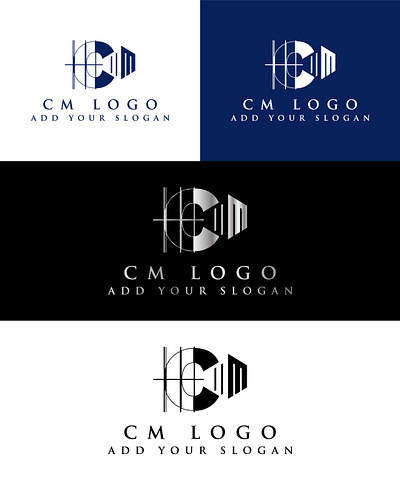 CM Architecture Logo Design branding cm letter logo cm logo design flat graphic design illustration logo typography ui ux vector