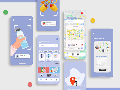 Waste Recycle & Substainability - App UI app design ui