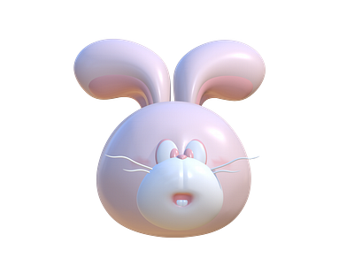 3D Animal World_Rabbit 3d art blender branding design graphic design illustration logo ui