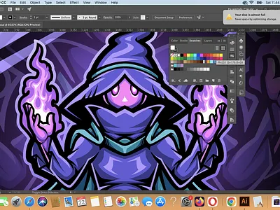 Dark Magician Esport Mascot Logo Design esport halloween logo magic magician mascot wizard