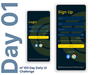 Daily UI - #001 app challenge dailyui design figma sign up ui ux