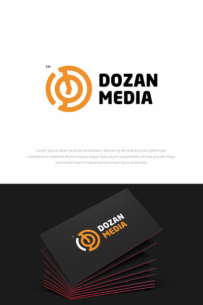 DOZAN MEDIA logo design. app branding clean communication corporate creative design graphic design icon illustration logo logo design logodesign logotype marketing mobile modern modern logo typography vector