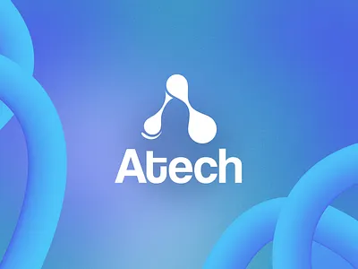 Technology company concept logo design a letter logo a logo atech logo blue logo curve shape logo glassmorphism latest logo letter a logo design modern blue logo modern logo professional logo tech logo technology logo