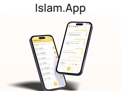 Re-designed Islam.App, uses for religious practices islam ui ux
