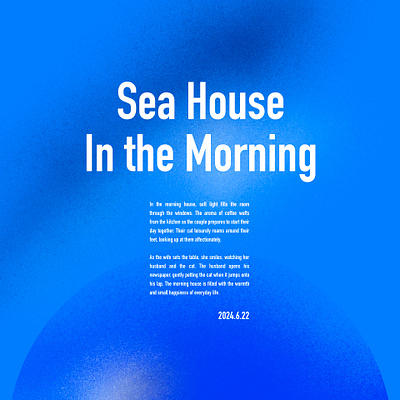 Sea House In the Morning abstract art blue design gradation illustration minimal