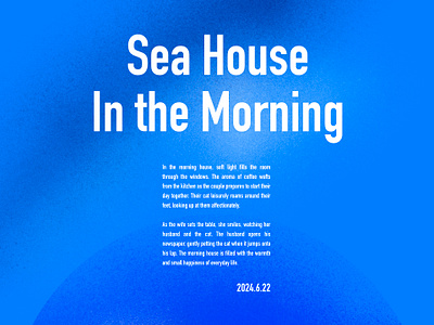 Sea House In the Morning abstract art blue design gradation illustration minimal