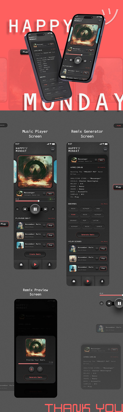 Retro Music Player/Remake Application (Skewmorphic Design) music musicplayer remake ui ux