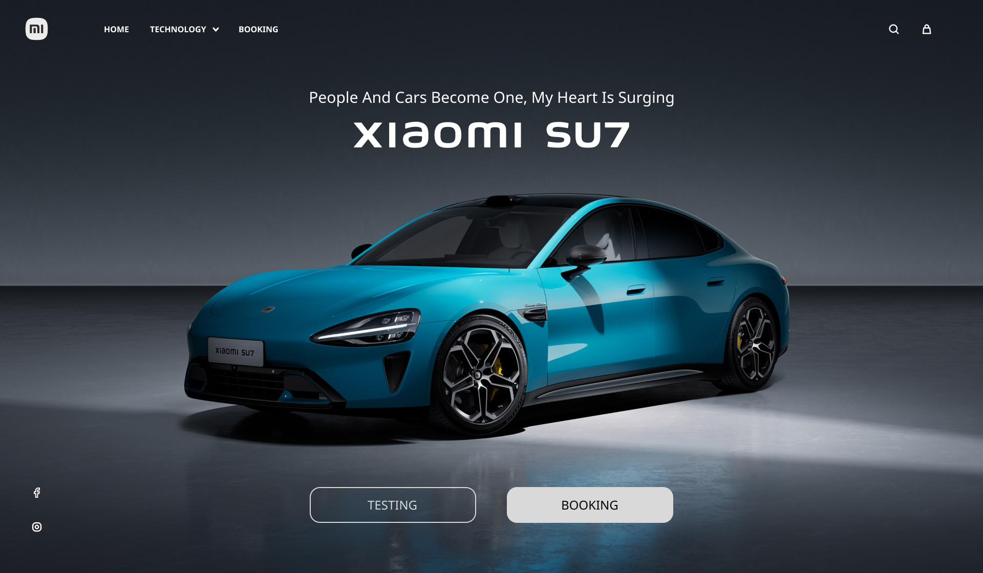XiaoMi SU7 Website Redesign animation app design ps ui ux web
