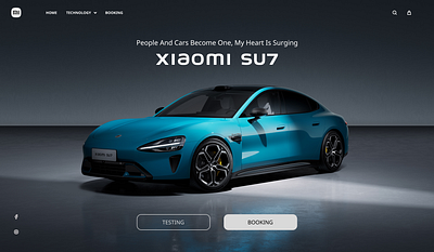 XiaoMi SU7 Website Redesign animation app design ps ui ux web