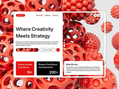 Grove NVO || Digital Marketing Agency Homepage graphic design ui