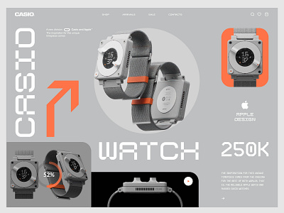 Smartwatch design concept apple branding casio design graphic design landig page minimalism smartwatch ui watch