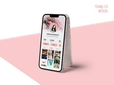Daily UI 006- User profile app daily dailyui design figma graphic design photoshop ui uiux ux