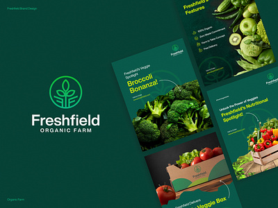 Freshfield - Brand Design app design brand design branding graphic design instagram post logo logo design organic farm post design social media post ui