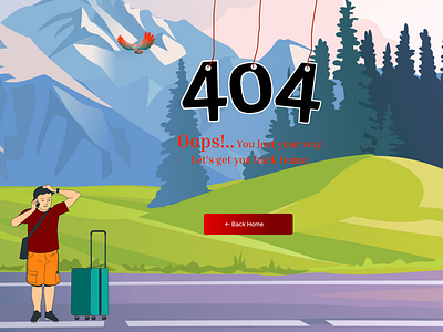 404 Error Page #DailyUI Challenge 008 404 dailyui design error page graphic design ui ui design ux design