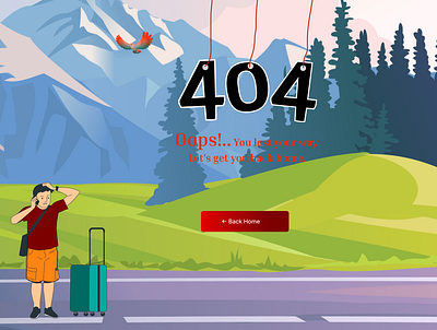 404 Error Page #DailyUI Challenge 008 404 dailyui design error page graphic design ui ui design ux design