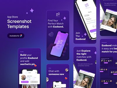 Esobond- app screenshots app store appscreenshots branding mobile ui ux