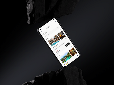 Hootel - Hotel Booking App 🛫 apartment app application book booking branding clean design hotel illustration logo mobile staycation travel ui ux