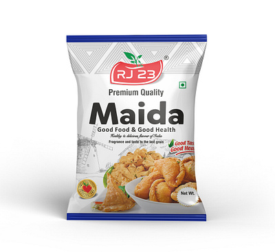 Maida Pouch Design atta packaging box design brand design branding flour packaging fmcg packaging food packaging graphic design logo design maida design maida pouch design mockup