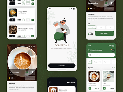 Coffee Shop Mobile App interactiondesign mobileui prototyping uidesign userexperience userinterface uxdesign visualdesign webdesign