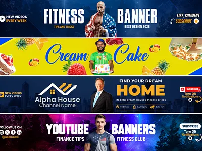 YouTube channel Banner Design 2024 banner design channel art channel banner youtube youtube banner youtube cover youtube header