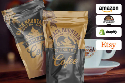 premium coffee labels, pouch, bags, product packaging