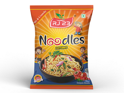 Noodles Pouch Design box design branding food packaging fryums noodles fryums packaging fryums products label design logo design namkeen packaging noodles noodles pouch design packaging product design snacks packaging