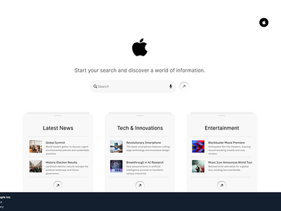 Apple Search Engine - Inspired by Google figma graphic design ui