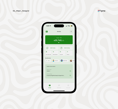 E-Wallet preview app design figma finance fintech logo typography ui uiux ux