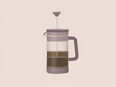 Portable french press coffee maker☕️ art art museum artwork canvas coffee coffee museum design digital art digital illustration dress exhibition girl graphic design illustration illustrator museum museum art procreate procreate dreams purple