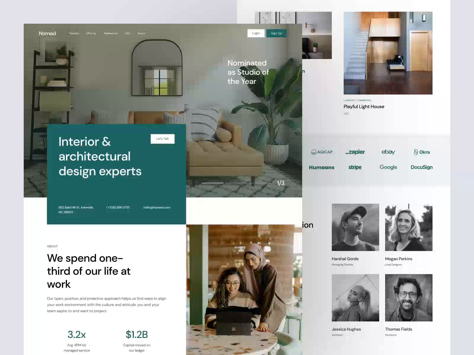 Nomad - Interior & Architect Agency Landing Page by Dipa UI/UX for Dipa ...