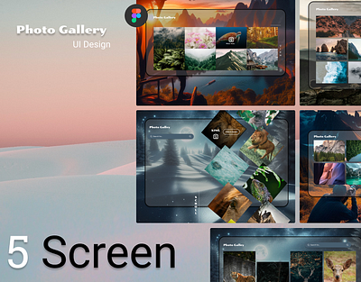 VR View "Photo Gallery" Screen UI Design figma photography screen ui website