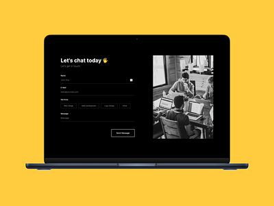 Layout, Wireframe, UX Design, UI Design for a Contact Form contactform layoutdesign uxui webdesign wireframe