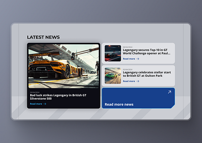 Latest news section bento design digitaldesign landing page modern design ui uiux userexperience userinterface webdesign