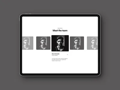 User Experience Design, UX, Template Design for a Meet The Team meettheteam templatedesign userexperience ux webdesign