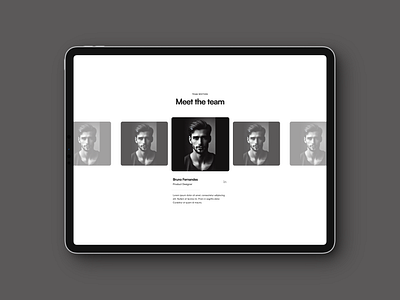 User Experience Design, UX, Template Design for a Meet The Team meettheteam templatedesign userexperience ux webdesign