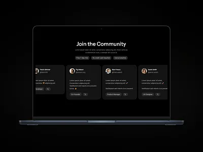 User Experience Design, UX, Template Design for a Meet The Join communitybuilding templatedesign testimonials userengagement uxdesign
