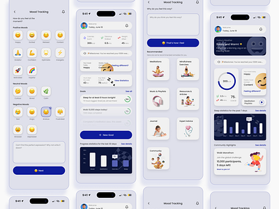 ZenMind Mental health app app figma logo typography ui uiux ux