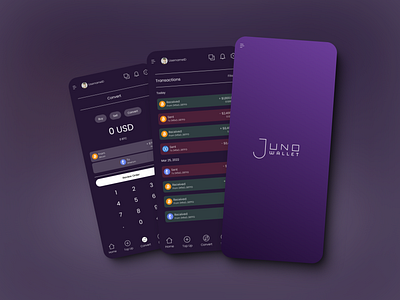 UX, UI, Mobile App Design, Software Design for Juno Wallet fintechdesign junowallet mobileappdesign softwaredesign uxui