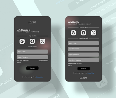 Day 1 - Daily UI: Sign In and Sign Up creative dailyui day1 design page ui