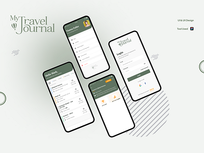 Travel Journal - Mobile Application 2024 design ideas app design branding guide inspire design journal thoughtful design travel app travelling trending design ui design ui ux thoughts ux ideas