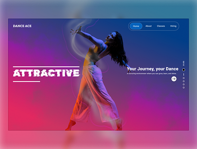 Your journey into dance - Website ui
